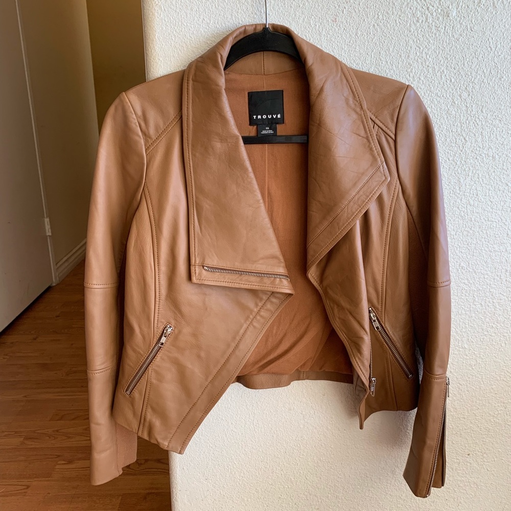 Trouve Anthropologie XS leather jacket like new!